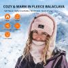 imageShy Velvet Balaclava WindResistant Winter Face MaskFleece Ski Mask for Men and WomenWarm Face Cover Hat Cap ScarfPink