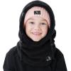 imageShy Velvet Ski Mask for Kids Winter Balaclava Warm Fleece Lined HatsBlack