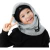 imageShy Velvet Ski Mask for Kids Winter Balaclava Warm Fleece Lined HatsGray