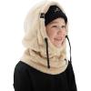 imageShy Velvet Ski Mask for Kids Winter Balaclava Warm Fleece Lined HatsPlush Beige