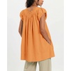 image:imageShy Velvet 2026 Summer Womens Boho Tunic Dress Oversized Flowy Cover Up Beach Vacation Dress with Scalloped Trim and PocketsCoral Orange