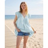 image:imageShy Velvet 2026 Summer Womens Boho Tunic Dress Oversized Flowy Cover Up Beach Vacation Dress with Scalloped Trim and PocketsPastel Blue
