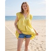 image:imageShy Velvet 2026 Summer Womens Boho Tunic Dress Oversized Flowy Cover Up Beach Vacation Dress with Scalloped Trim and PocketsSicilian Yellow