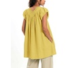 image:imageShy Velvet 2026 Summer Womens Boho Tunic Dress Oversized Flowy Cover Up Beach Vacation Dress with Scalloped Trim and PocketsSicilian Yellow