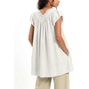 image:imageShy Velvet 2026 Summer Womens Boho Tunic Dress Oversized Flowy Cover Up Beach Vacation Dress with Scalloped Trim and PocketsWhite