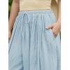 image:imageShy Velvet Women Linen Blend Pants Lightweight Drawstring Elastic Waist Boho Summer Beach Vacation Pants with PocketsLight Blue