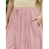 image:imageShy Velvet Women Linen Blend Pants Lightweight Drawstring Elastic Waist Boho Summer Beach Vacation Pants with PocketsSoft Pink