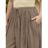 image:imageShy Velvet Women Linen Blend Pants Lightweight Drawstring Elastic Waist Boho Summer Beach Vacation Pants with PocketsTaupe