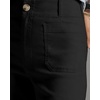 image:imageShy Velvet Womens Crop Wide Leg Pants High Waisted Stretchy Comfort Fabric Capri Pants for WomenBlack