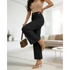 image:imageShy Velvet Womens Crop Wide Leg Pants High Waisted Stretchy Comfort Fabric Capri Pants for WomenBlack