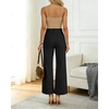 image:imageShy Velvet Womens Crop Wide Leg Pants High Waisted Stretchy Comfort Fabric Capri Pants for WomenBlack