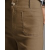 image:imageShy Velvet Womens Crop Wide Leg Pants High Waisted Stretchy Comfort Fabric Capri Pants for WomenBrown
