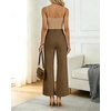 image:imageShy Velvet Womens Crop Wide Leg Pants High Waisted Stretchy Comfort Fabric Capri Pants for WomenBrown