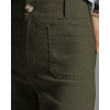 image:imageShy Velvet Womens Crop Wide Leg Pants High Waisted Stretchy Comfort Fabric Capri Pants for WomenDark Green