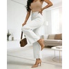 image:imageShy Velvet Womens Crop Wide Leg Pants High Waisted Stretchy Comfort Fabric Capri Pants for WomenWhite
